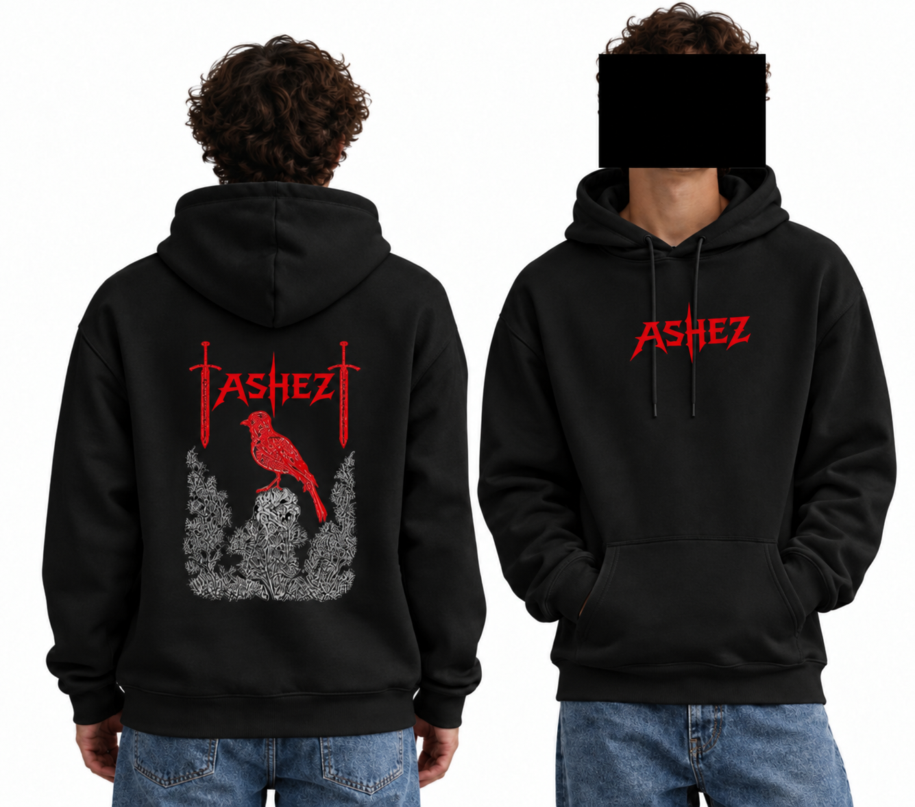 Ashez "Be the Smartest One on the Tree" Lightweight Hoodie in Black